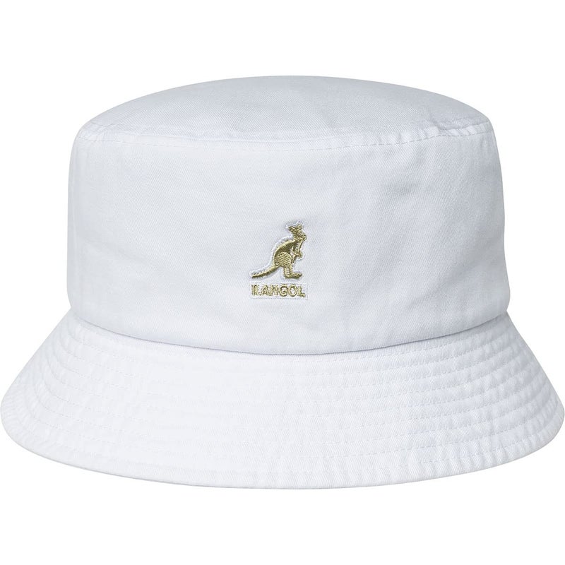 KANGOL قبعة كانغول المغسولة - أبيض/أبيض صغير - Image 1